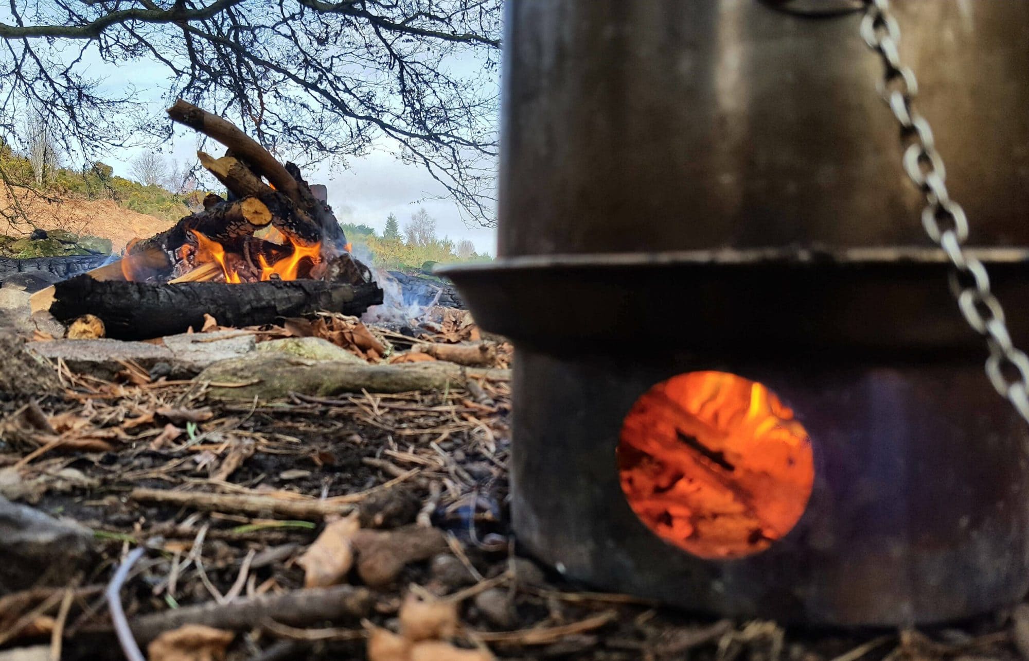 N4H - open fire and wood stove outdoors