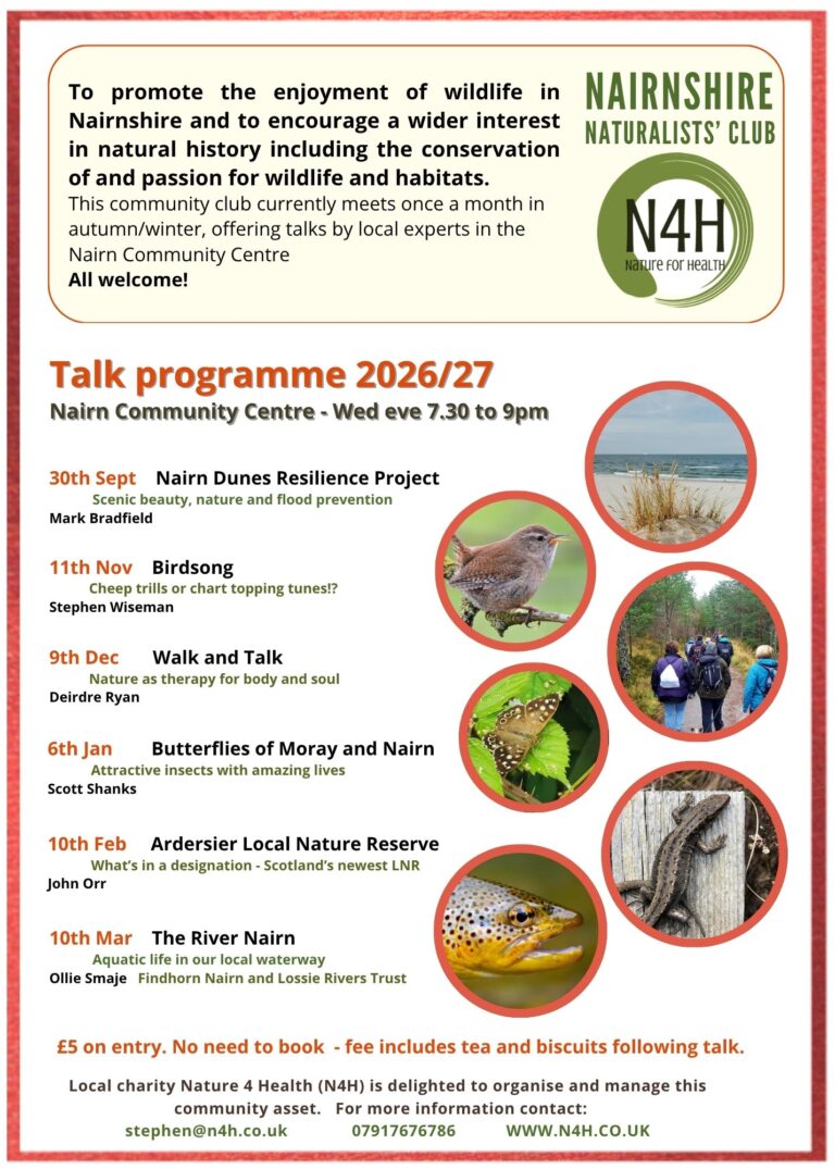Nairnshire naturalists dates winter 2026