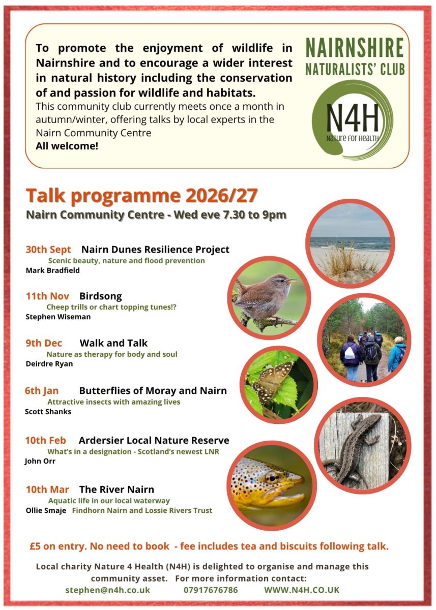 Nairnshire Naturalists calendar Winter 2026